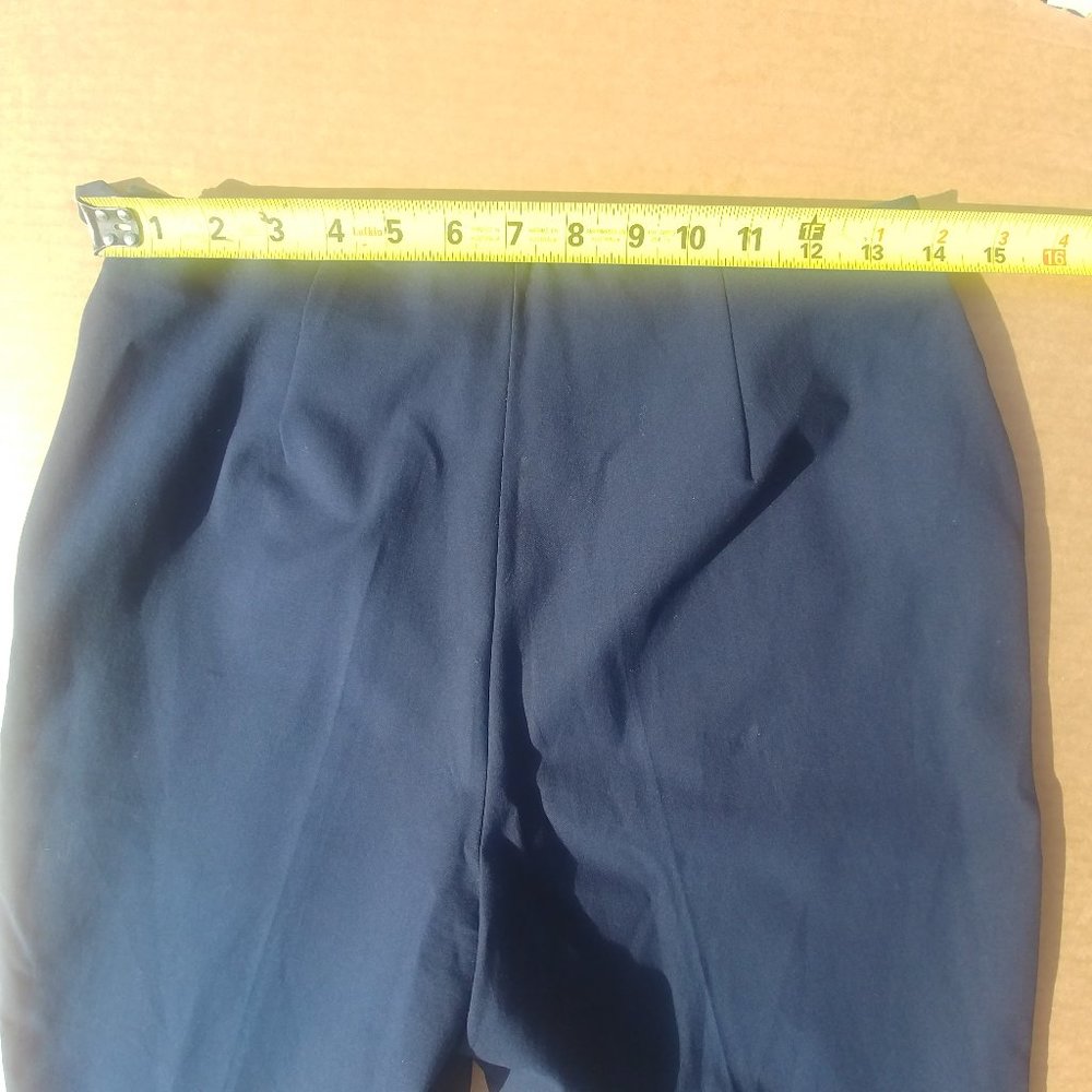 NEW Piazza Sempione navy Audrey cotton cropped pants capris 44 IT - Picture 9 of 12